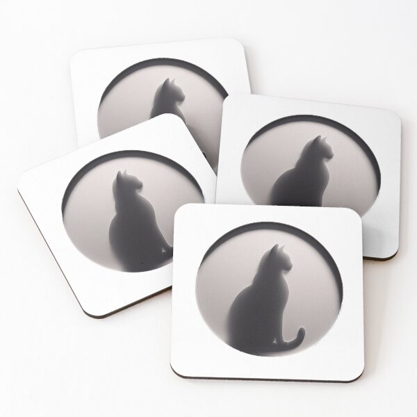 Item preview, Minimal Cat Silhouette Circle – Modern Geometric Aesthetic Design designed and sold by hela97.