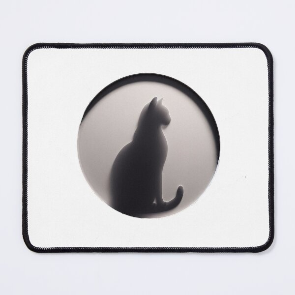 Item preview, Minimal Cat Silhouette Circle – Modern Geometric Aesthetic Design designed and sold by hela97.