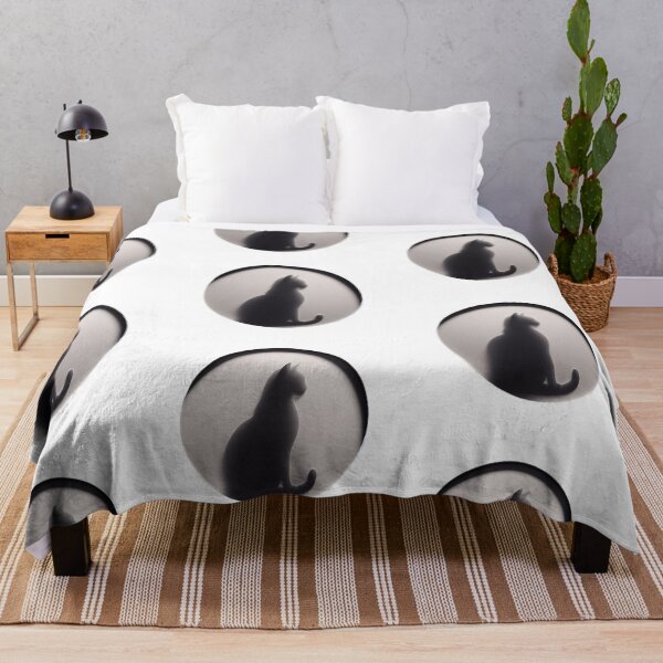 Item preview, Minimal Cat Silhouette Circle – Modern Geometric Aesthetic Design designed and sold by hela97.
