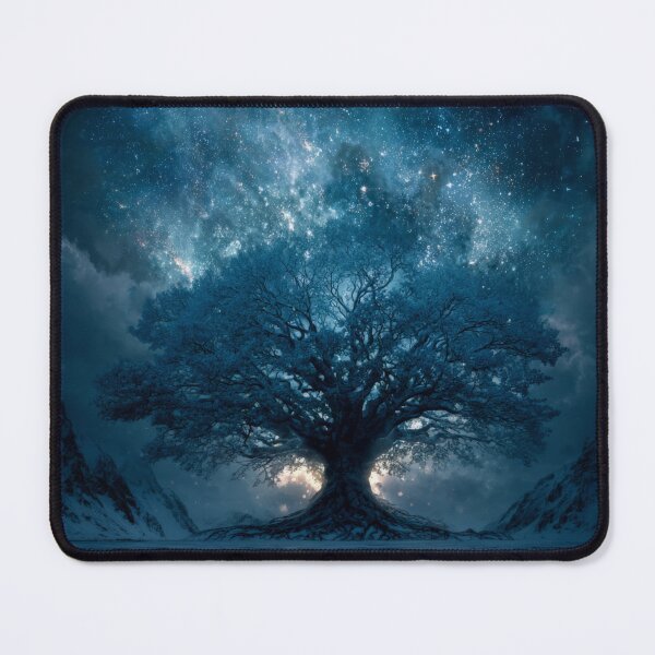 Item preview, Yggdrasil Under the Cosmic Sky | Norse Mythology Fantasy Art designed and sold by CosmicAnomaly.