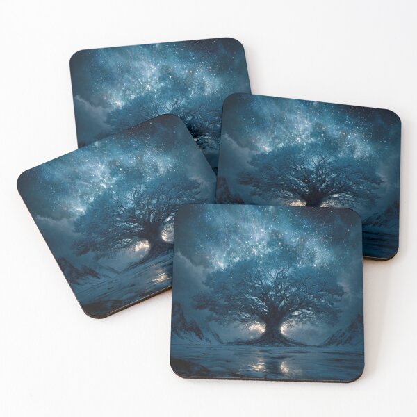 Item preview, Yggdrasil Under the Cosmic Sky | Norse Mythology Fantasy Art designed and sold by CosmicAnomaly.