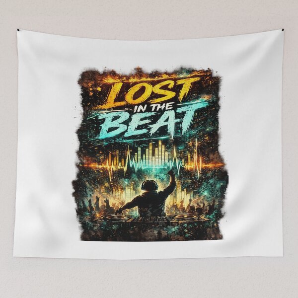 Item preview, Lost in the Beat – EDM DJ Festival House Music T-Shirt designed and sold by Pecata.