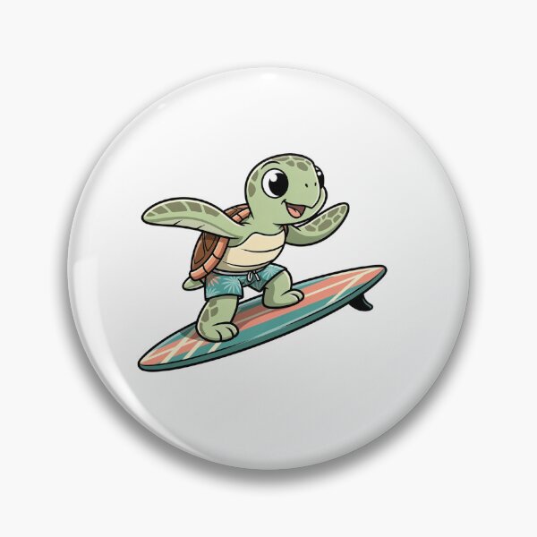 Item preview, Cute Summer Turtle Riding a Surfboard designed and sold by SOUFIANE1991.