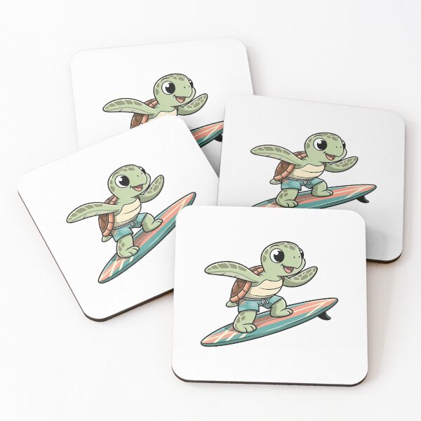 Item preview, Cute Summer Turtle Riding a Surfboard designed and sold by SOUFIANE1991.