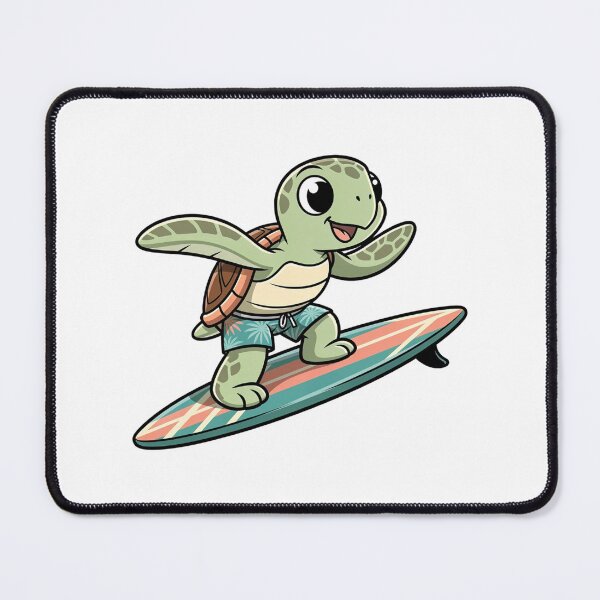 Item preview, Cute Summer Turtle Riding a Surfboard designed and sold by SOUFIANE1991.