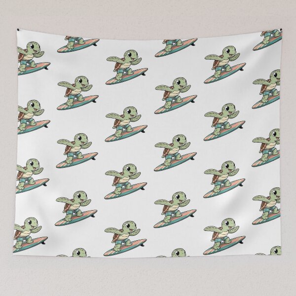 Item preview, Cute Summer Turtle Riding a Surfboard designed and sold by SOUFIANE1991.