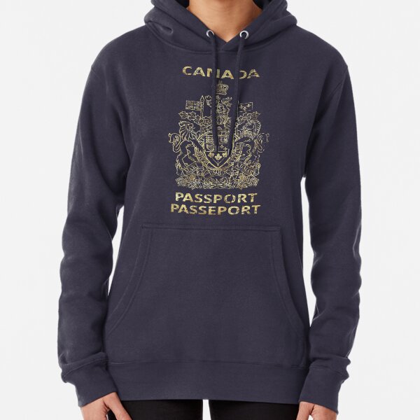 Canada Vintage Passport Pullover Hoodie