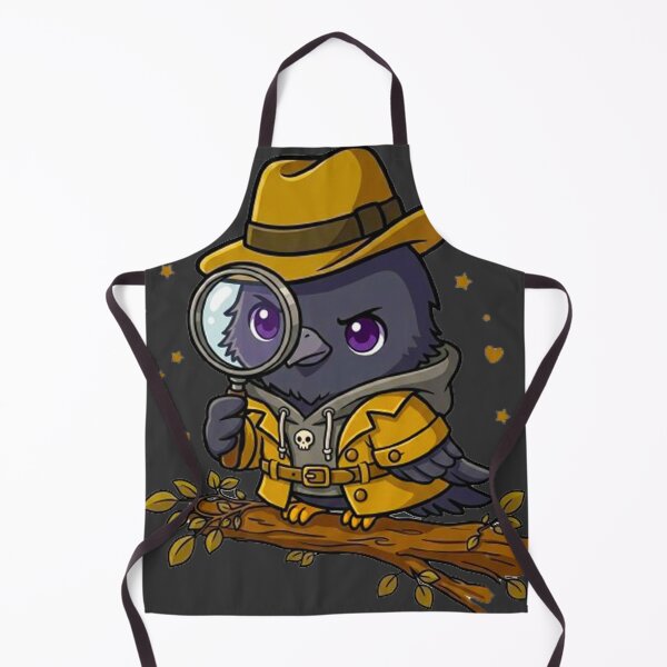 Item preview, Detective Crow Detective - Cute Raven Investigator with Magnifying Glass designed and sold by MT-Hub | Art for Every Soul.