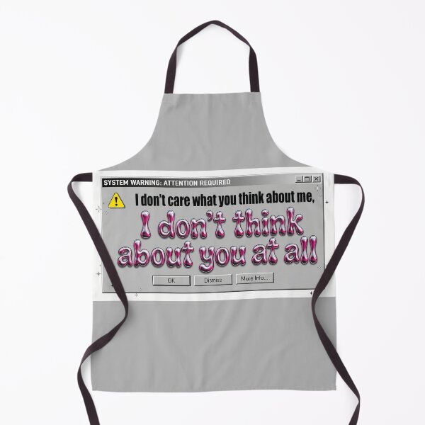 Item preview, System Warning: I Don't Think About You At All - Y2K Retro Error Message designed and sold by Tokraz-art.