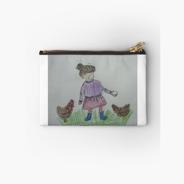 Item preview, Little girl collecting chicken eggs designed and sold by Common Graces.
