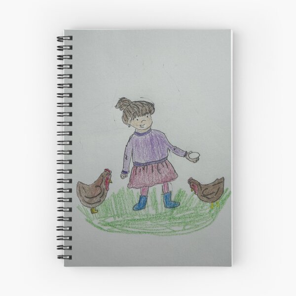 Item preview, Little girl collecting chicken eggs designed and sold by Common Graces.