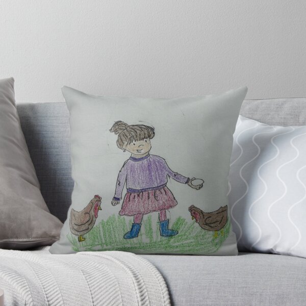 Item preview, Little girl collecting chicken eggs designed and sold by Common Graces.