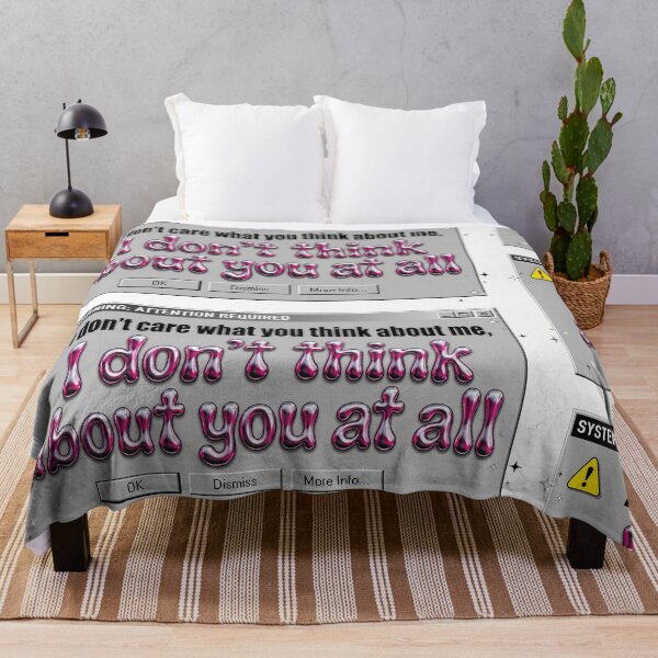 Item preview, System Warning: I Don't Think About You At All - Y2K Retro Error Message  designed and sold by Tokraz-art.