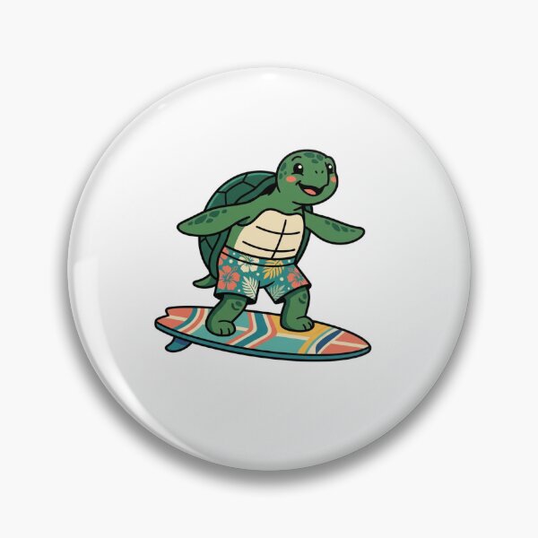 Item preview,  Cute Summer Turtle Riding a Surfboard designed and sold by SOUFIANE1991.