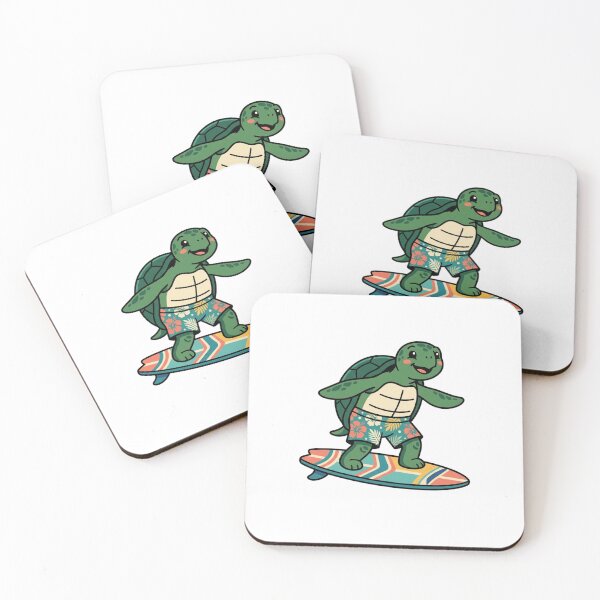 Item preview,  Cute Summer Turtle Riding a Surfboard designed and sold by SOUFIANE1991.