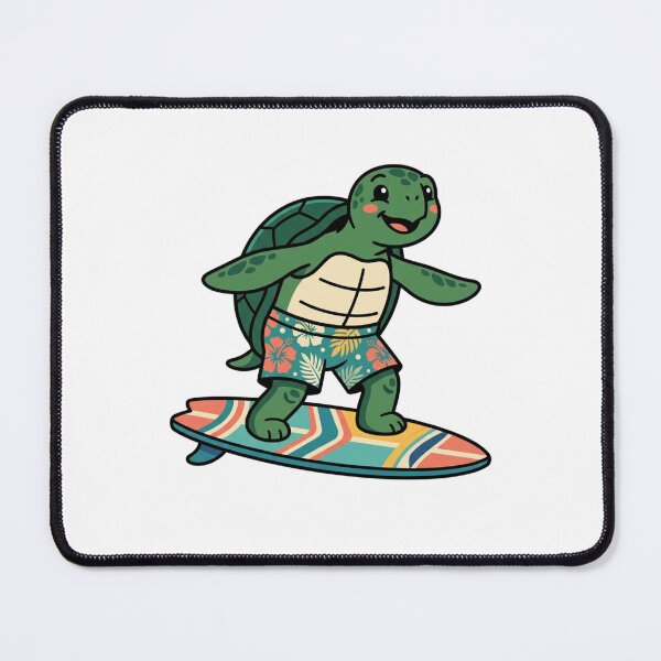 Item preview,  Cute Summer Turtle Riding a Surfboard designed and sold by SOUFIANE1991.