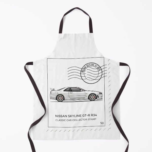 Item preview, Nissan Skyline GT-R R34 Godzilla JDM Vintage Postage Stamp Art designed and sold by Motorline44.
