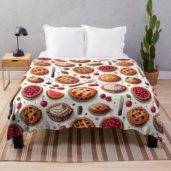 Item preview, Cherry Tart Cupcake Kitchen Dessert Pattern designed and sold by Apex Designs.