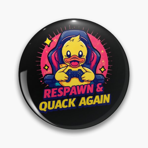 Item preview, Gamer Duck – Respawn and Quack Again Funny Gaming Duck designed and sold by RubberQuack.