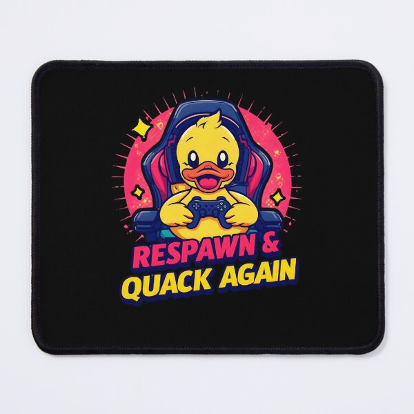 Item preview, Gamer Duck – Respawn and Quack Again Funny Gaming Duck designed and sold by RubberQuack.