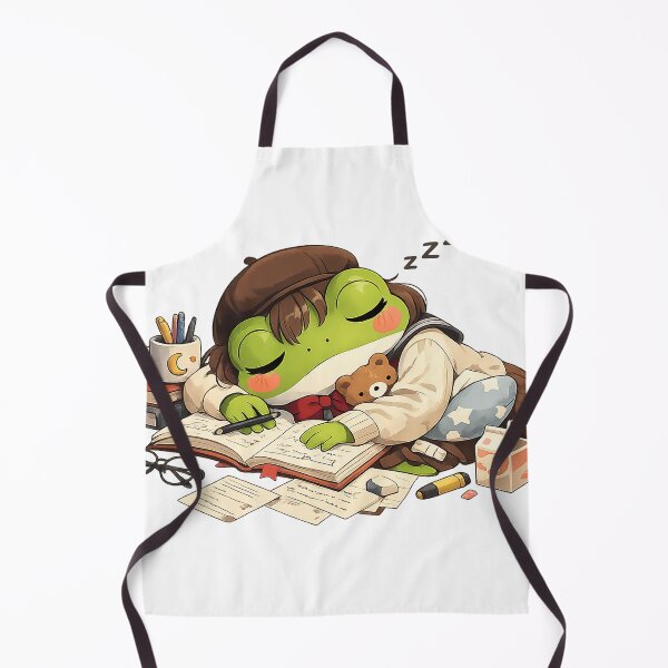 Item preview, Sleepy Frog Study Aesthetic | Cozy Lo-fi Napping Froggy Art designed and sold by CustomizingGift.