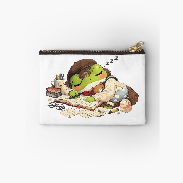 Item preview, Sleepy Frog Study Aesthetic | Cozy Lo-fi Napping Froggy Art designed and sold by CustomizingGift.