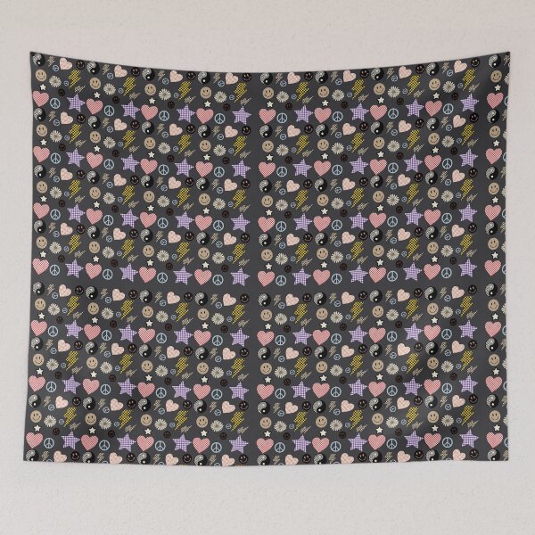 Item preview, Retro Checkerboard Smiley Pattern For Indie Streetwear Lovers designed and sold by FreshVibe Prints.