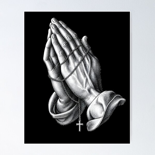Praying Hands Tattoo Posters for Sale | Redbubble