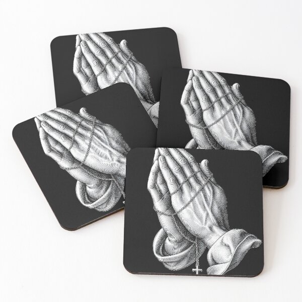 Item preview, Vintage Praying Hands with Rosary and Cross designed and sold by karacay.