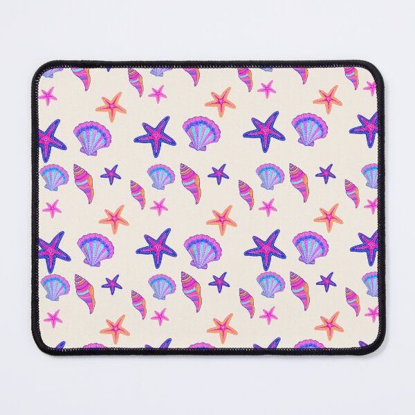 Item preview, Neon Seashell Starfish Pattern For Mermaidcore Beach Lovers designed and sold by FreshVibe Prints.