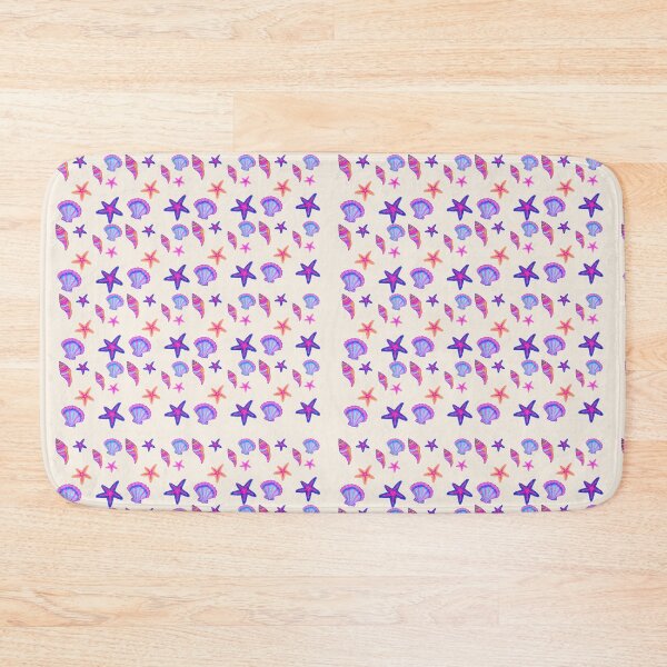 Item preview, Neon Seashell Starfish Pattern For Mermaidcore Beach Lovers designed and sold by FreshVibe Prints.
