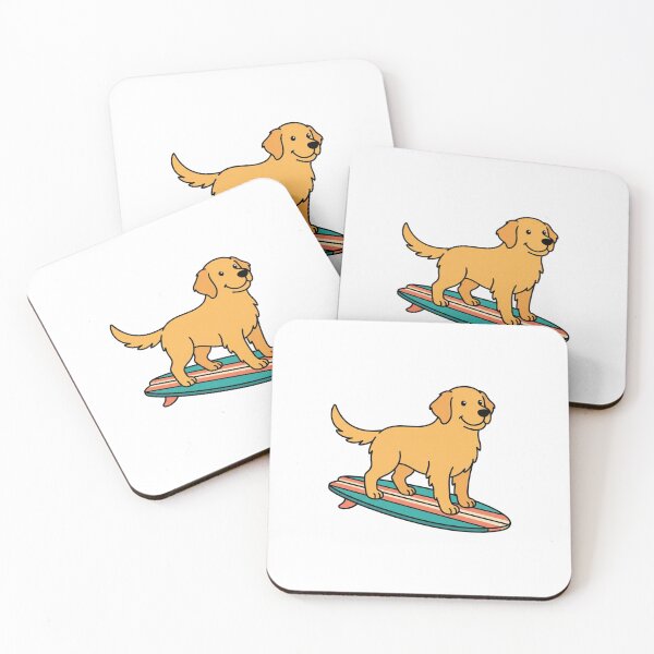 Item preview, Surfing Dog Golden Retriever on Surfboard Summer Beach designed and sold by SOUFIANE1991.