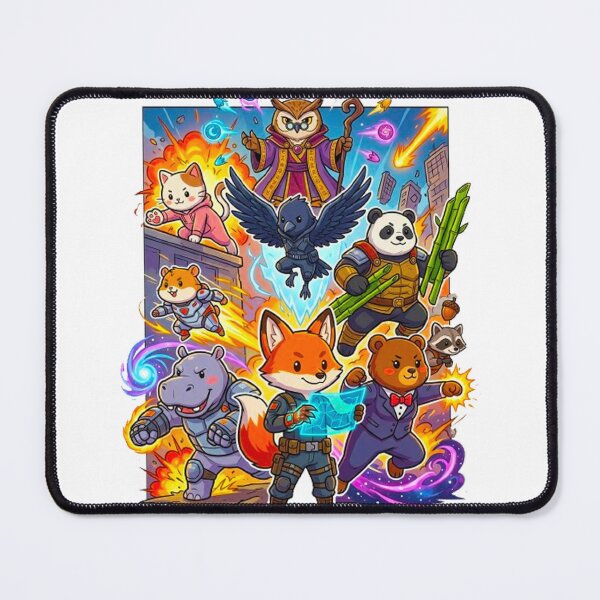 Item preview, Mochi Paw Universe Heroes - Epic Animal Squad Action Adventure Poster designed and sold by MT-Hub | Cute Aesthetic Art, Stickers & Phone Cases.