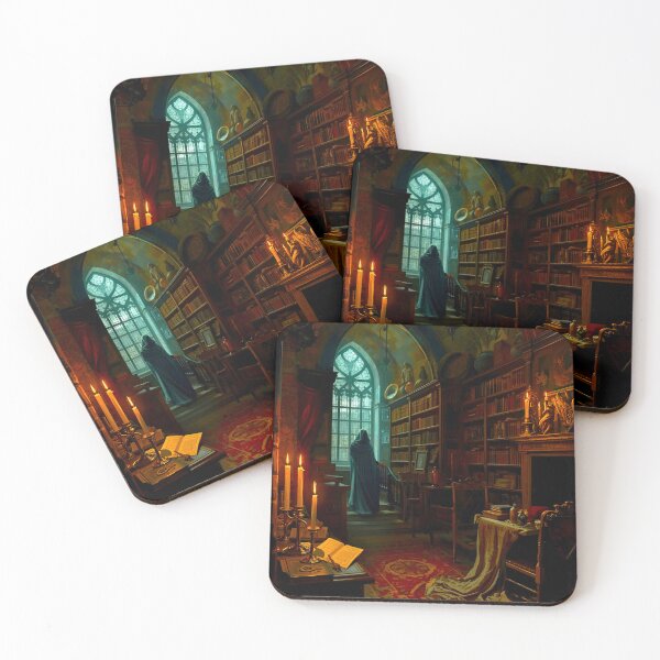 Item preview, Wizard in Candlelit Library — Dark Fantasy Alchemist Art designed and sold by shaang.