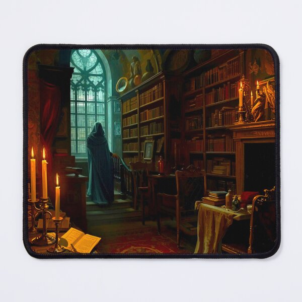 Item preview, Wizard in Candlelit Library — Dark Fantasy Alchemist Art designed and sold by shaang.