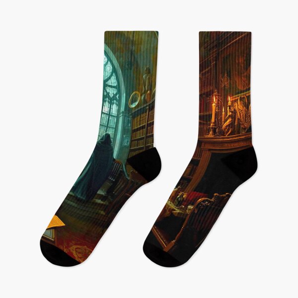 Item preview, Wizard in Candlelit Library — Dark Fantasy Alchemist Art designed and sold by shaang.