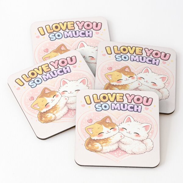 Item preview, Mochi & Lumi – I Love You So Much Cats ? designed and sold by Mochi Studio.