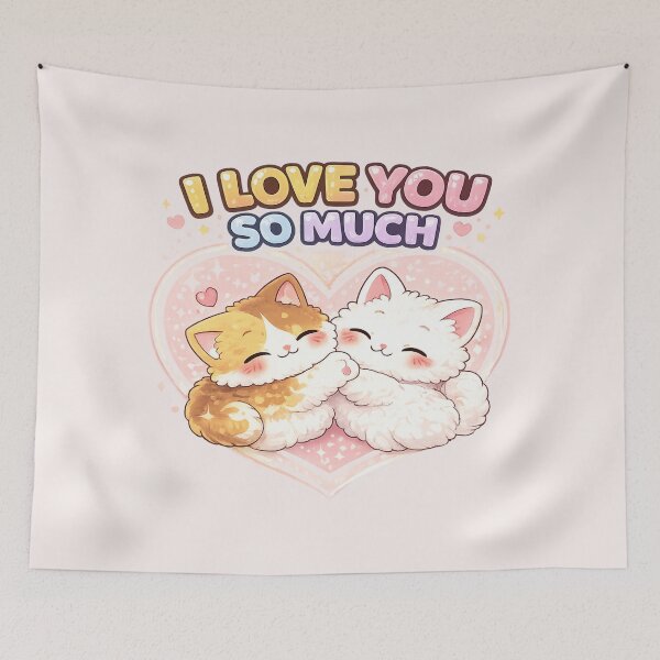 Item preview, Mochi & Lumi – I Love You So Much Cats ? designed and sold by Mochi Studio.