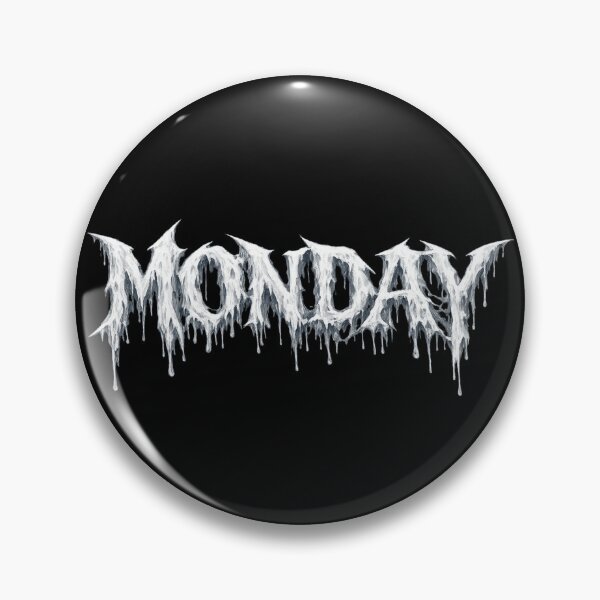 Item preview, MONDAY Melting Gothic Typography Sticker / T-Shirt Design designed and sold by MartBook.