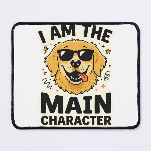 Item preview, I Am The Main Character Funny Golden Retriever Dog Lover Gift designed and sold by StillWildink.