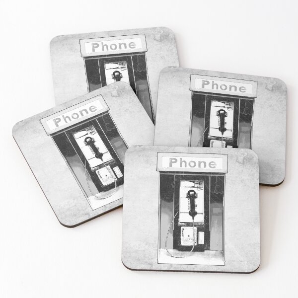 Item preview, Public Payphone Booth Dead Media Etched Illustration designed and sold by Ghoul Enterprises.