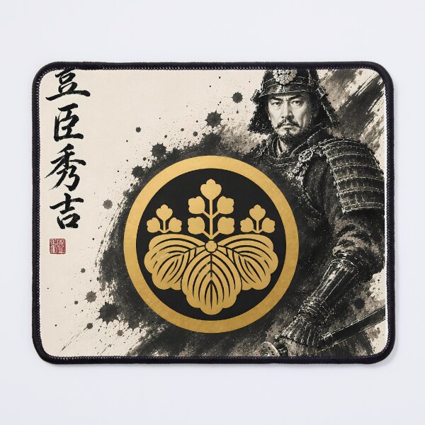 Item preview, Toyotomi Hideyoshi Japanese Samurai Kamon Gold Family Crest Art designed and sold by Japan-Ink-Art.