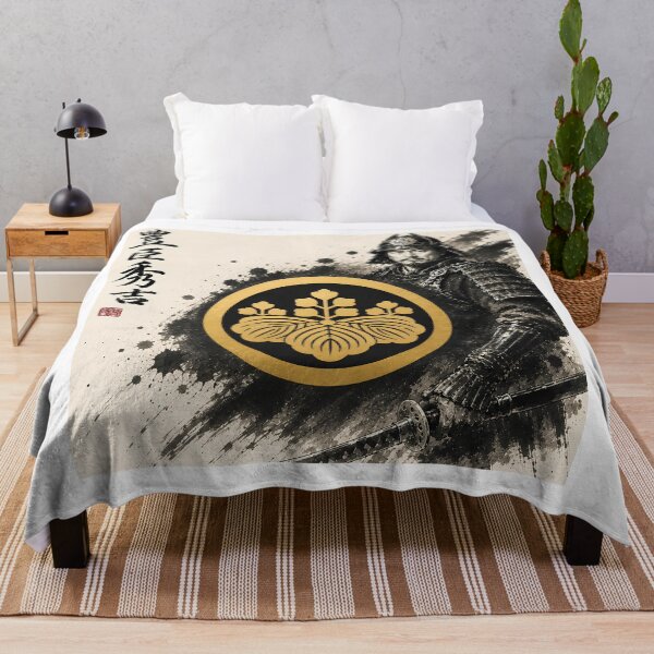 Item preview, Toyotomi Hideyoshi Japanese Samurai Kamon Gold Family Crest Art designed and sold by Japan-Ink-Art.