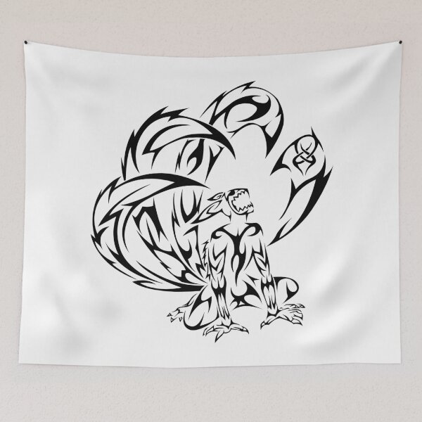 Item preview, 7 tailed fox, ornamental tribal  designed and sold by Tribalgothss.
