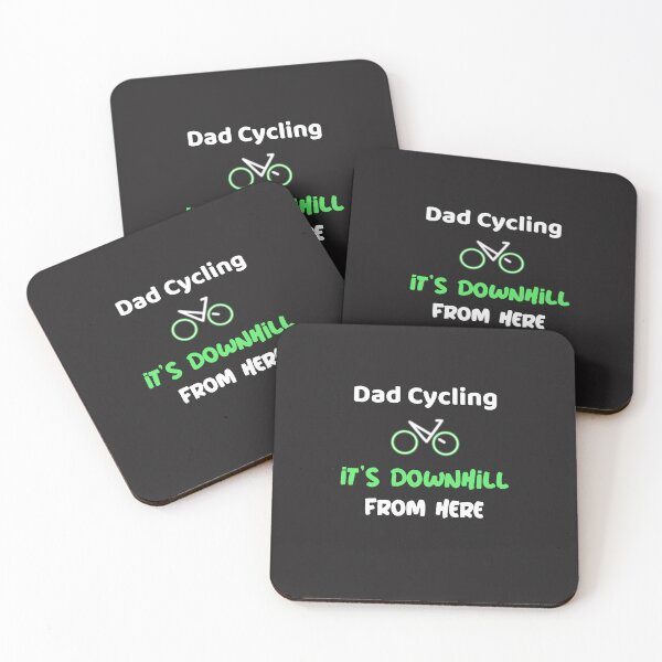 Item preview, It's Downhill From Here - Dad Cycling designed and sold by GreyTee.