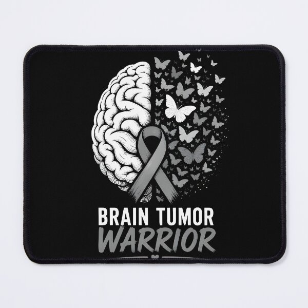 Item preview, Brain Tumor Warrior Gray Ribbon Butterfly Design designed and sold by PixelForge11.