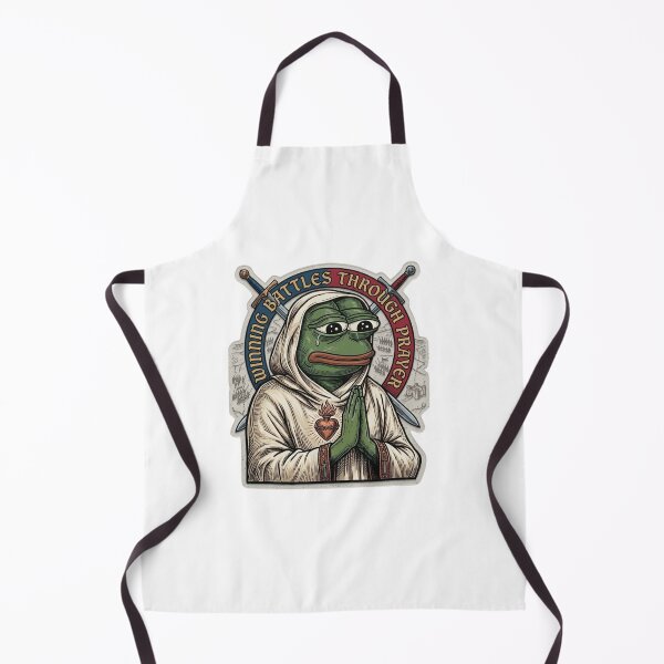 Item preview, Meme Monk Pepe - Medieval Woodcut Style Prayer Sticker designed and sold by ItsArtisticLab.