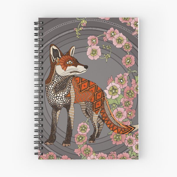 Item preview, hollyhocks fox hematite blush designed and sold by scrummy.