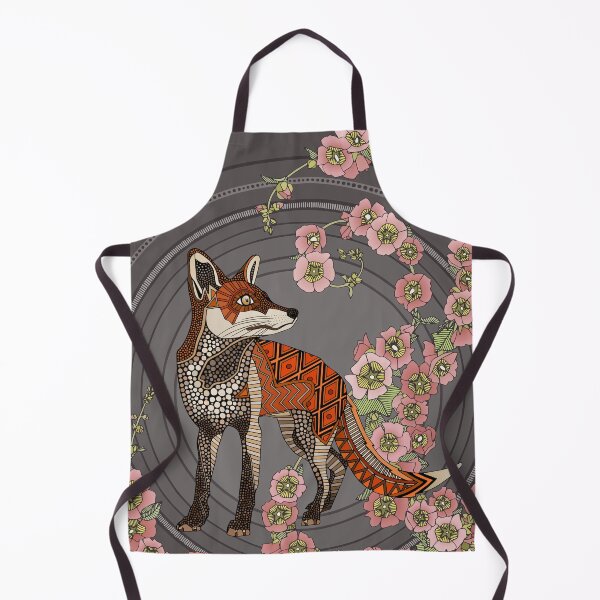 Item preview, hollyhocks fox hematite blush designed and sold by scrummy.