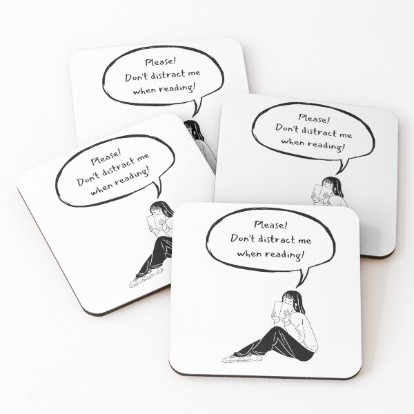 Item preview, "Please! Don't distract me when reading!" Design designed and sold by OneMoreChapter54.